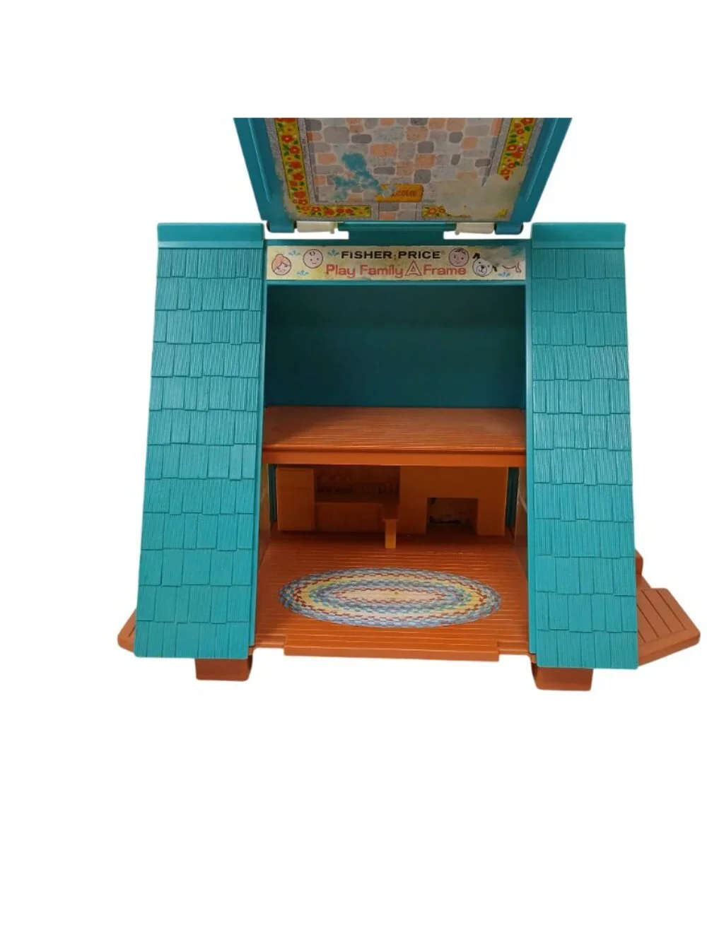 Vintage Fisher Price Little People Play Family A Frame House 1970s 990 #1-1